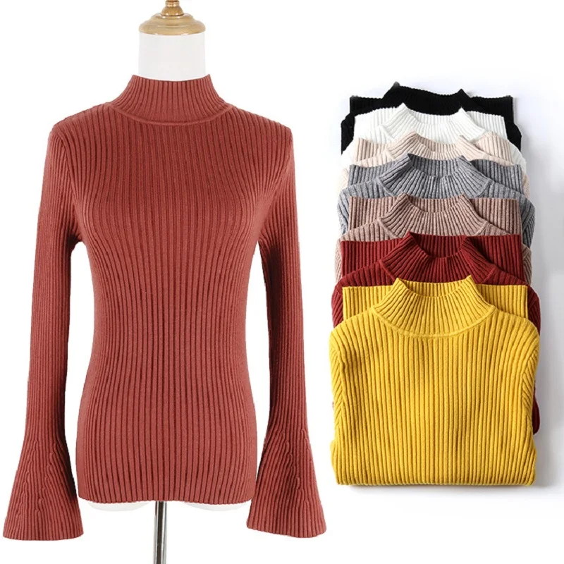 2017 Autumn Women Sweaters Hot Sale Winter Turtleneck Long Sleeve Cashmere Pullovers Knitted 
