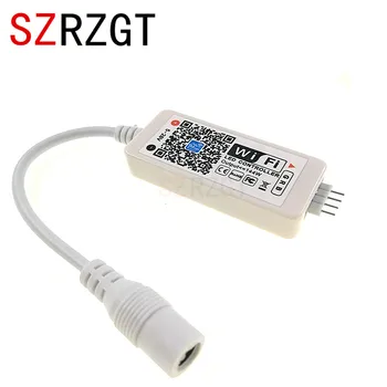

DC5-28V MiNi WIFI RGB/RGBW strip controller Music controller By Amazon Alexa Google Home Phone WIFI controller for Strip light