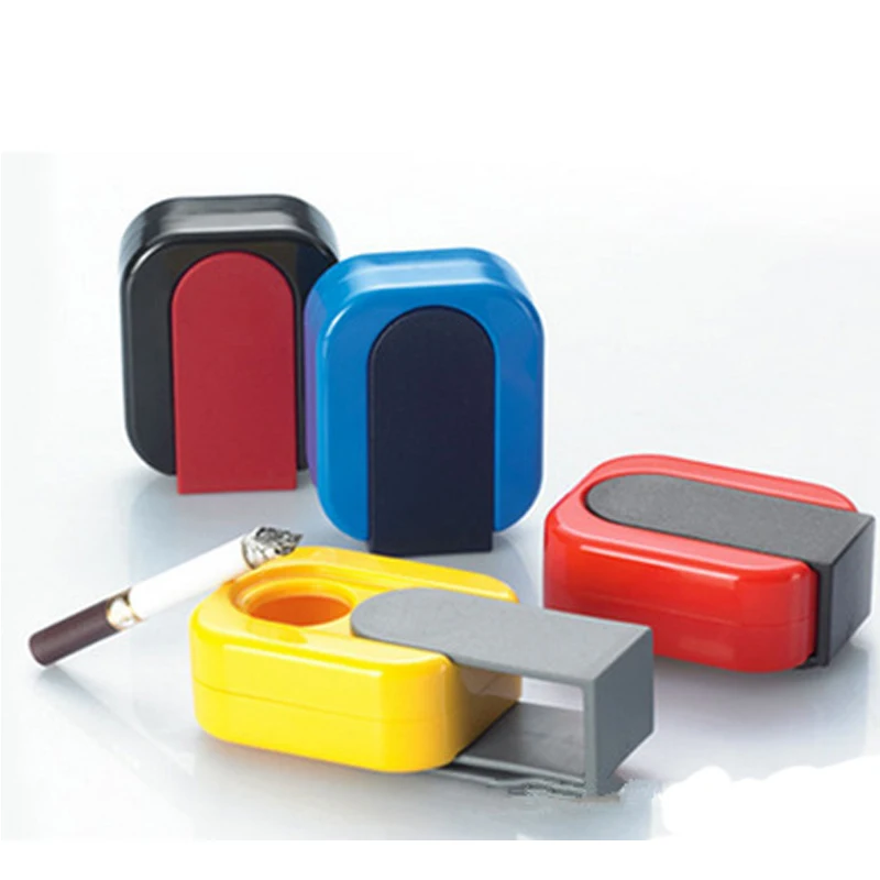 Portable Ashtray With Cover 6.8*5.3*3.0CM Melamine Desktop Furnishing