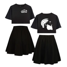 Nipsey Hussle, короткая юбка, футболка с короткими рукавами и короткая юбка Nipsey Hussle, костюм из двух предметов, Новые повседневные комплекты высокого качества