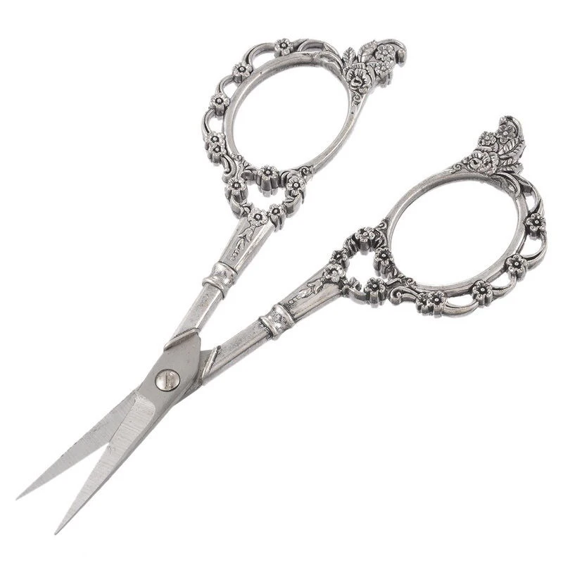 2018 Newest European Vintage Stainless Steel Sewing Shears Floral Scissors Craft DIY Tools