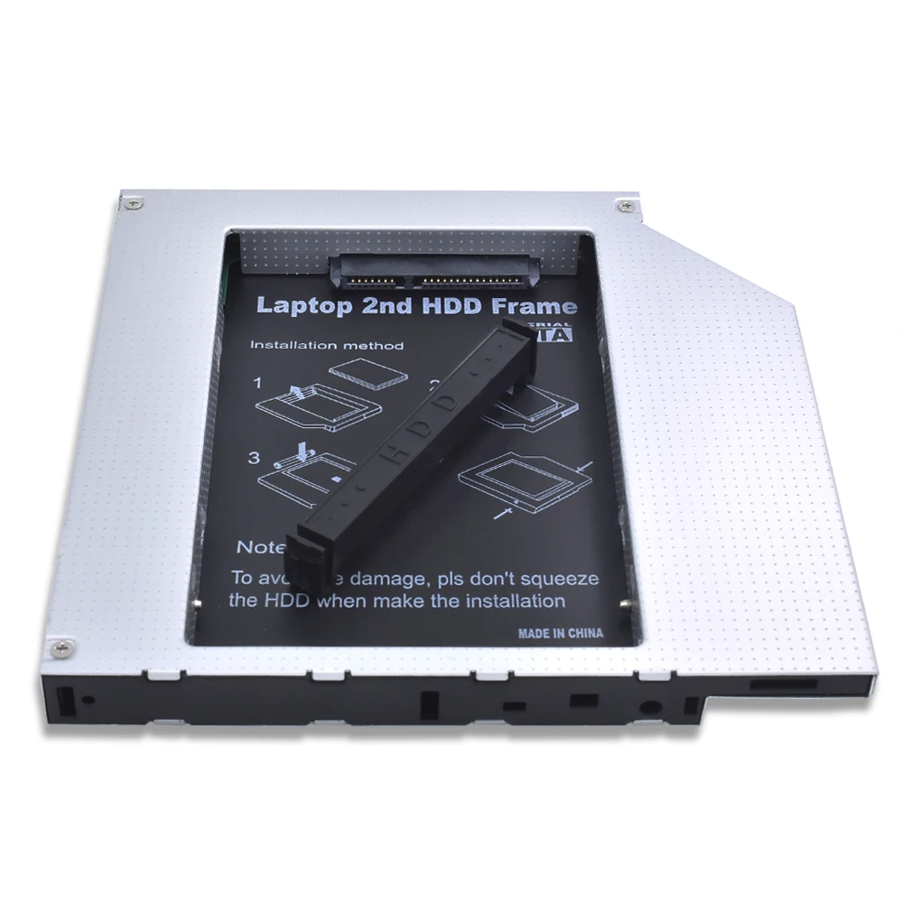 TISHRIC ноутбук ODD DVD-ROM Optibay алюминиевый 2nd HDD Caddy 12,7 мм IDE to SATA 2,5 дюймов чехол для SSD, HDD корпус