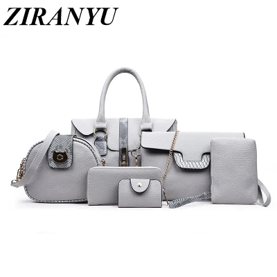 

Female Bags Set Fashion Designed Handbag High Quality Pu Leather Shoulder Bag Crossbody Bags Large Capacity Sac 6 Pcs/Set H038