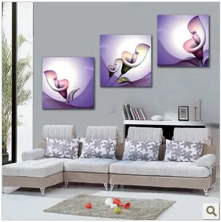 

Factory Shop Cross Stitch Kit Triple Purple Calla Lily Flower High Quality Free Shipping