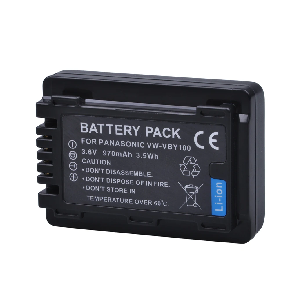 Batmax 1 шт. VW-VBY100 VBY100 аккумулятор 970 мАч для Panasonic HC-V201 HC-V110 HC-V110GK HC-V110K | Электроника