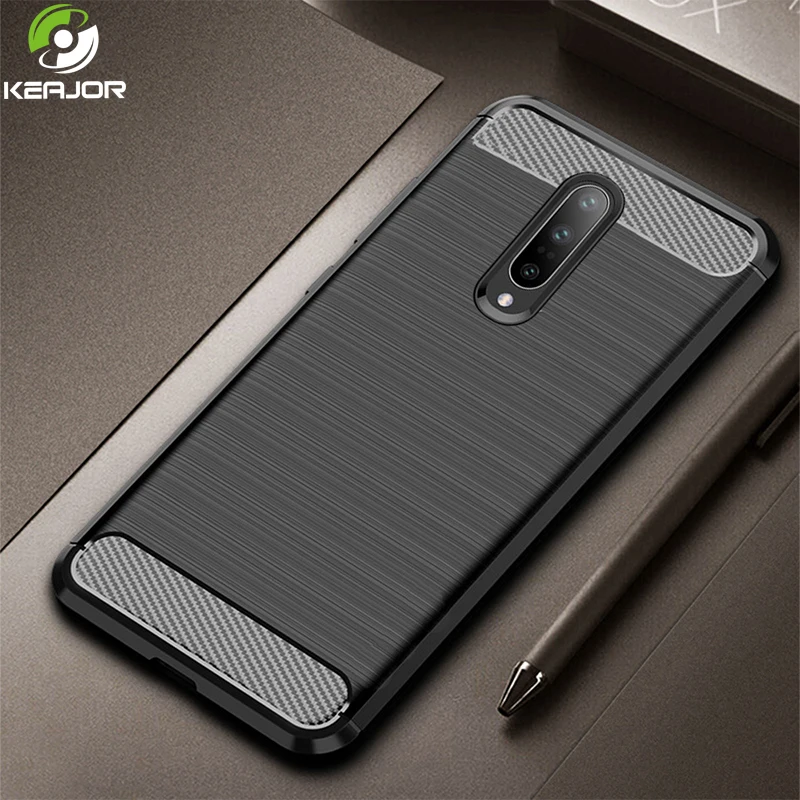 

Case For Oneplus 7 Pro Case Carbon Fiber Shockproof Bumper Soft Silicon Armor Back Cover On For Oneplus 7Pro One Plus 7 Pro Case
