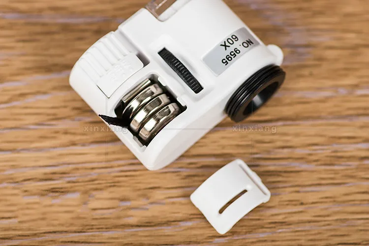 Xinxiang Magnifier Microscop Phone Camera Magnifying glasses LED 60X Jewelry Currency Loupe Clip HD Microscope Glasses Magnifier (1)