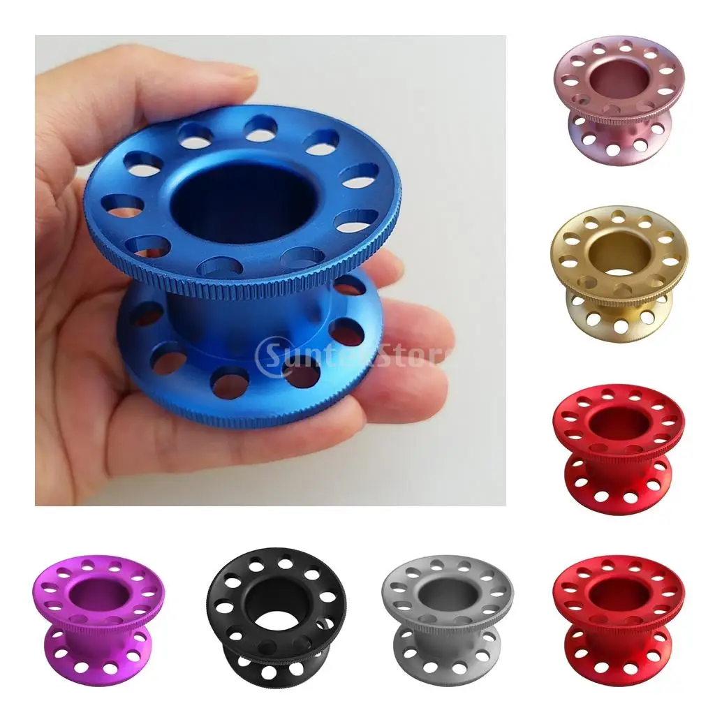 Lightweight Aluminum Alloy Scuba Diving Finger Spool Dive Reel Snorkeling Guide Line Spool Holder Water Sports Accessories