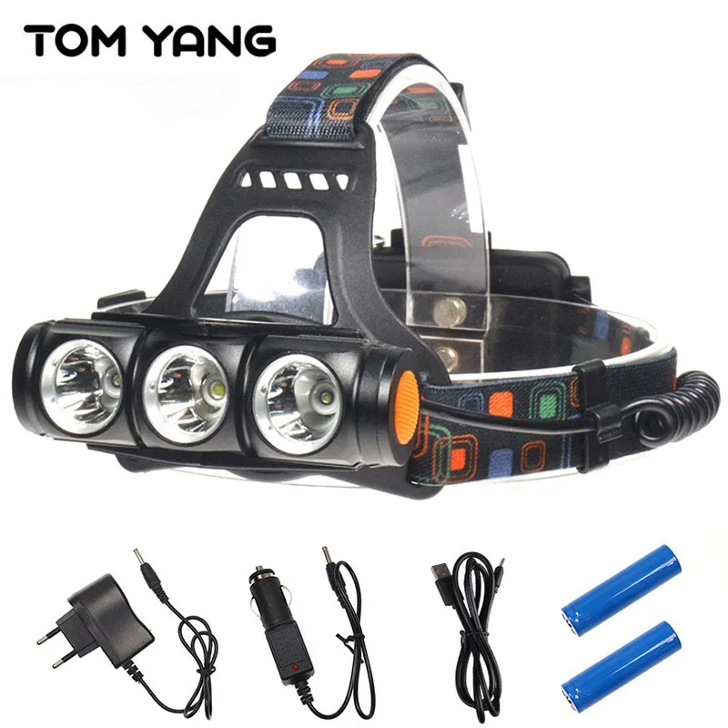 

Rechargeable XM-L T6 LED Headlamp Waterproof Head Torch Flashlight Portable LED Headlight Spotlight For Fishing Riding Lanterna