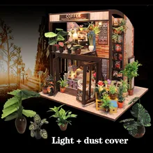 Кукольный дом Миниатюрный DIY кофе дом время путешествия кукольный домик с деревянная мебель для дома игрушки для детей подарки на день рождения