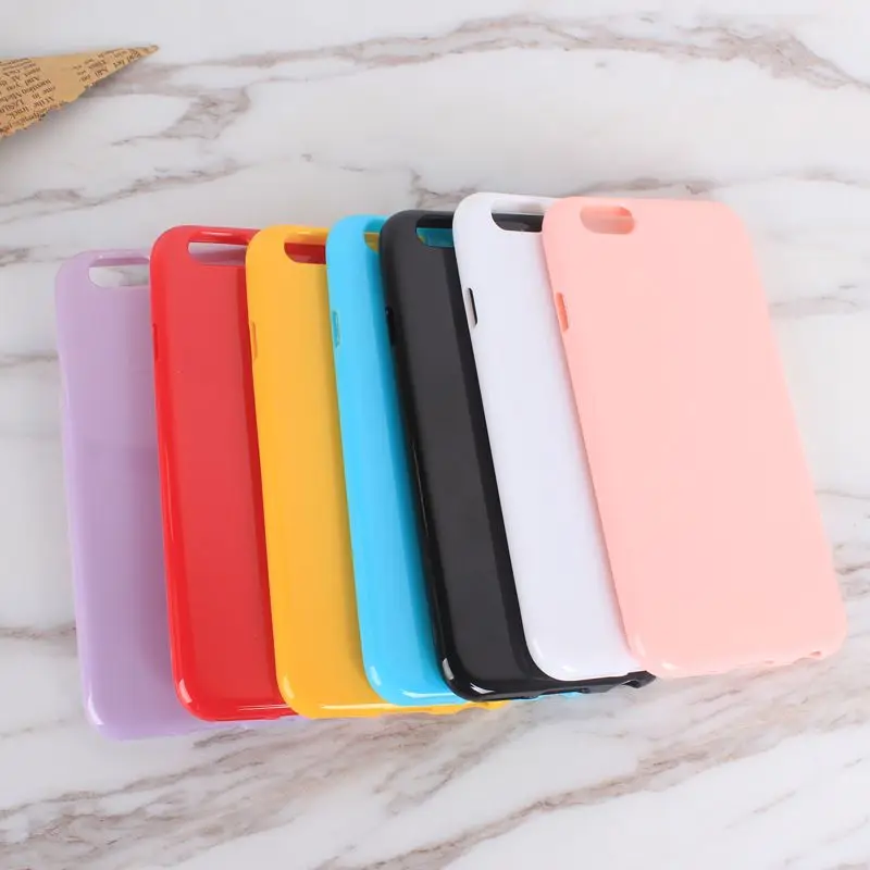 Phone Case For iPhone 7 6 6s 8 Plus 5 5s SE Simple Solid Color Ultrathin Soft TPU Cases Fashion Candy Back Cover Plain |
