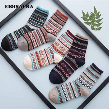 

[EIOISAPRA]Casual Socks Comfort Warm Breathable Absorbent Socks Men Color Diversity Patchwork Antiskid Calcetines Hombre