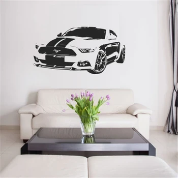 

Art Decor Mustang Muscle Car V8 Quote Wall Sticker Decal Boys room Games Bar for kids rooms Living Bedroom Mural D818