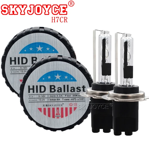 SKYJOYCE AC Canbus 35W H7CR H7C hid комплект круглого балласта 4300K 8000K 6000K 5000K металлическое основание H7 комплекты автомобильных фар - Испускаемый цвет: 35W H7CR Kit