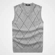 Распродажа, мужской брендовый шерстяной свитер, жилет, разные цвета, простой свитер для гольфа, без рукавов, большие размеры, быстрая