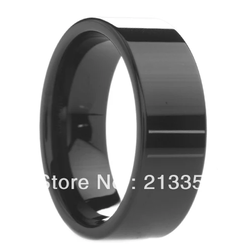

FREE SHIPPING!USA WHOLESALES CHEAP PRICE BRAZIL RUSSIA CANADA UK HOT SELLING 8MM BLACK POLISHED PIPE MEN'S TUNGSTEN WEDDING RING