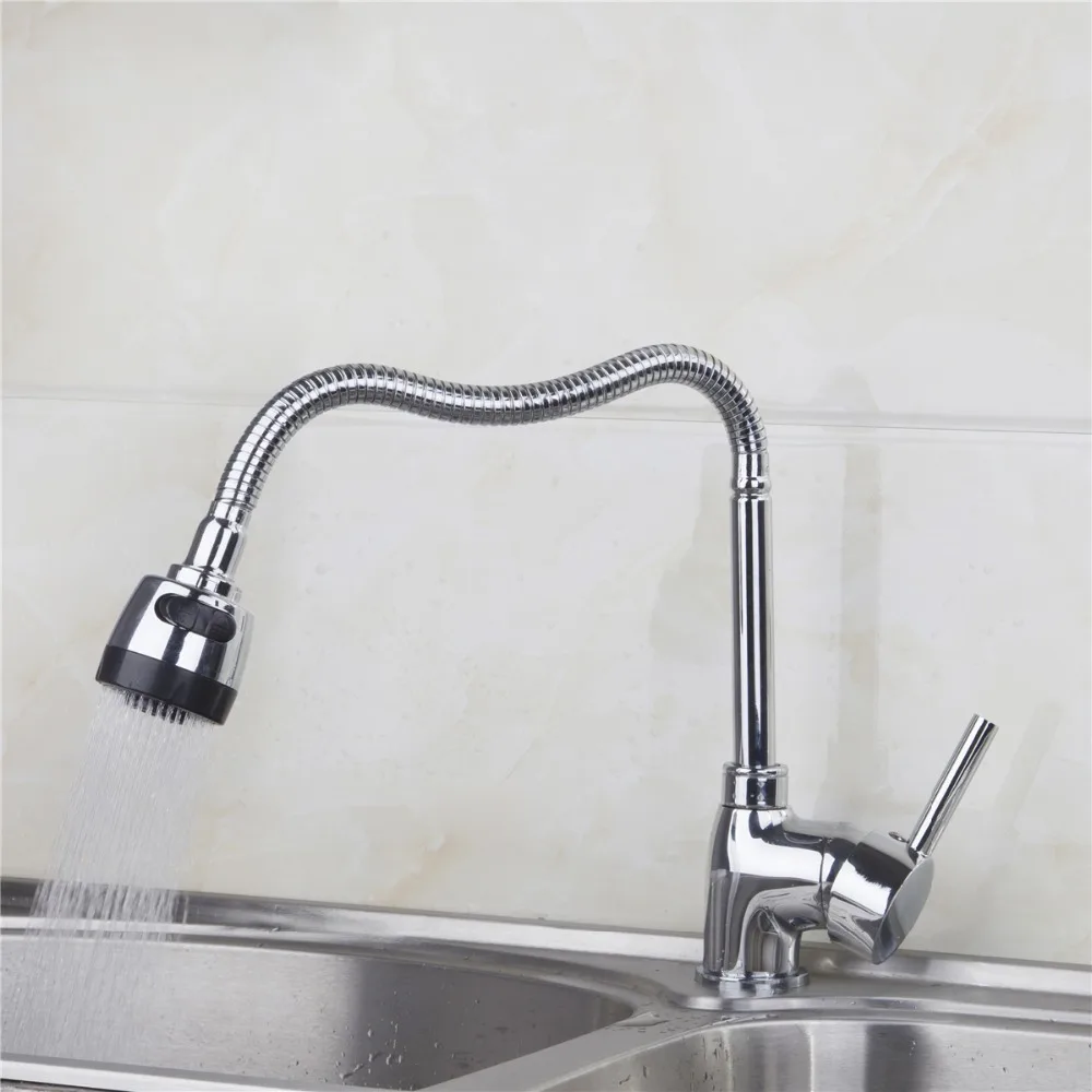 Epak 360 Degree Swivel Solid Brass Kitchen Mixer taps hot cold Kitchen Tap Single Hole Water