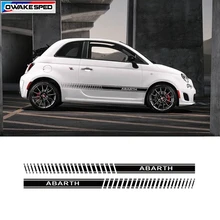 Car Styling Abarth Lato Gonna Strisce di Auto Del Corpo Decor Sticker Racing Stripes Per Fiat 500 Bravo Palio Accessori Esterni