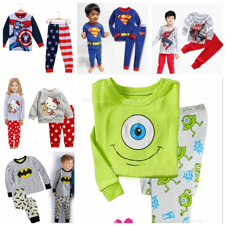All Sizes 100/% Cotton Boys Superman Pyjamas Long sleeves and bottoms