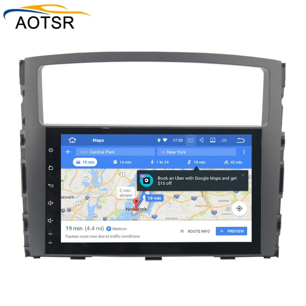 Top Android 8.0 car dvd Radio player For MITSUBISHI PAJERO V97 2006-2011 gps navigation car multimedia stereo head unit with 8 core 4
