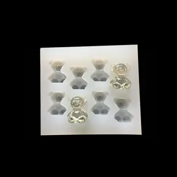 

Kawaii Bear Mold Epoxy Resin Unmold Craft DIY Tool Cute Little Bear Jewelry Charms Silicone Molds Accessories