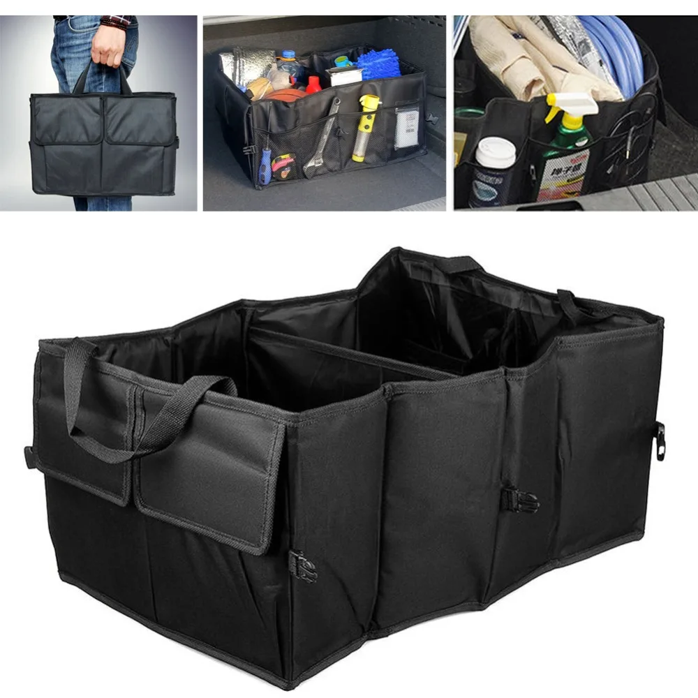 

New High Quality 1 PC Foldable Car Auto Back Rear Trunk Seat Big Storage Bag Pocket Organizer Interior Accessories