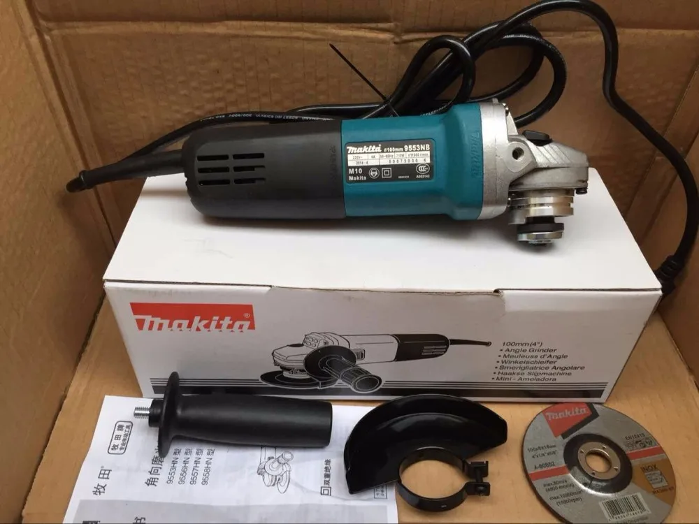 Угловая шлифовальная машина Makita 9553NB, многофункциональная шлифовальная машина 9553HN, шлифовальная машина, ручное колесо