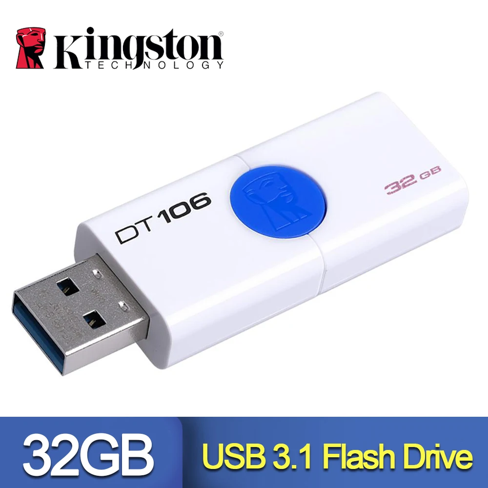 kingston USB флеш-накопитель DT106 Флешка USB 3,1 32 Гб u-диск Флешка USB 32 Гб Память флеш-накопитель DT106