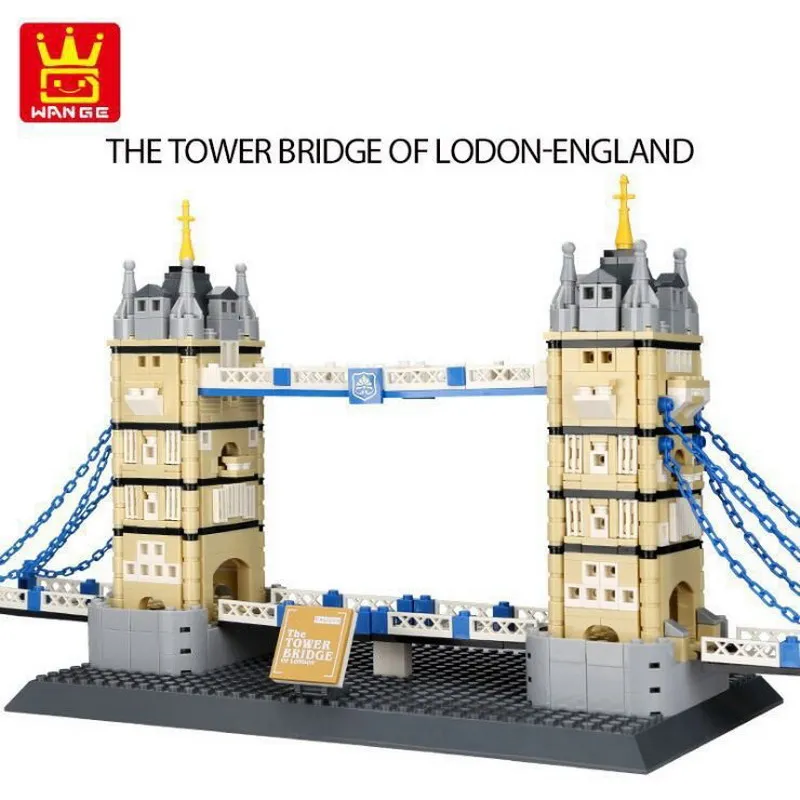 

WANGE The London Tower Bridge Architecture Figure Blocks Construction Building Brick Toys For Children Christmas Gift