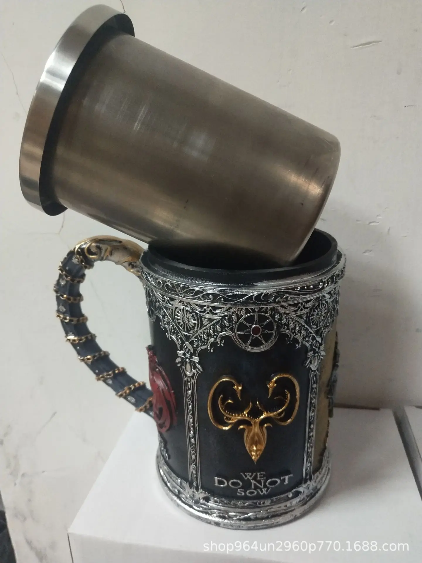 Игра престолов кружка Старк& Тулли& Таргариен& Ланнистер& Баратеон из нержавеющей стали Смолы 3D кружка для пива, кофе чашка для напитков