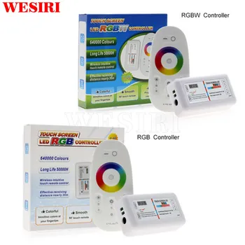 

2.4G Wireless RF RGB/RGBW Touch Screen LED Controler DC12-24V 18A Remote Controller For RGB / RGBW LED Strip Lights