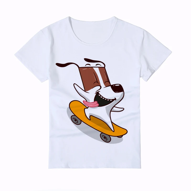 Летняя крутая новая детская футболка с французским бульдогом футболка с рисунком собаки из мультфильма «Приключения», топы с короткими рукавами и круглым вырезом, Забавные топы с изображением животных, Y6-23 - Цвет: 6