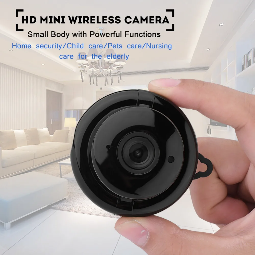 

Mini Wireless WIFI Infrared Night Vision Camera HD 720P 90 Degrees Wide-angle Two-way Voice Smart Home Security Camera US Plug