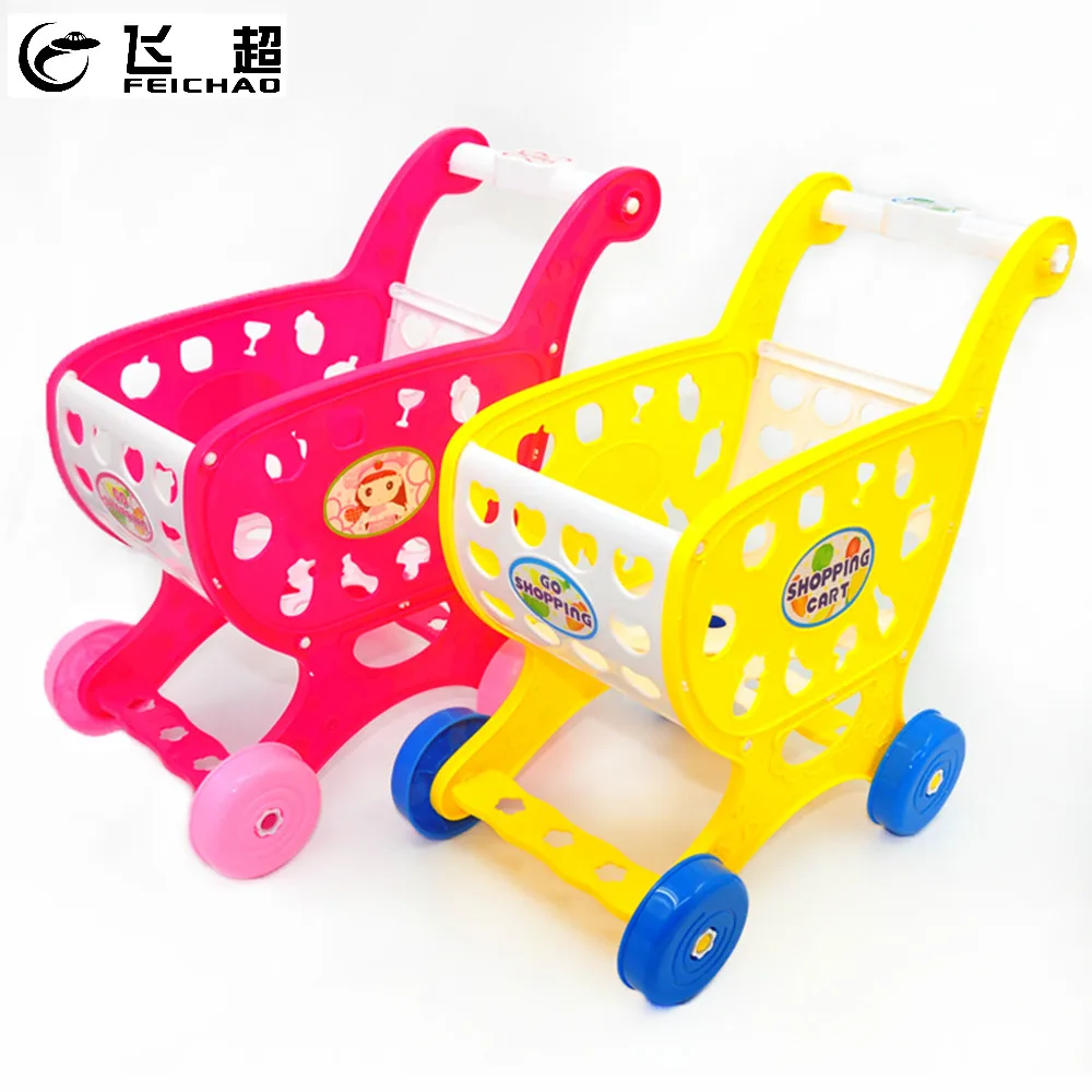 Plastic Simulation Shopping Cart Toy for Children Pretend Play Game