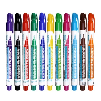 

Marker Pen 0.5 mm 12 Colors Simbalion 800 Extra Fine Alcohol Base Ink Permanent Mark On Film/Wood/Cloth/Metal/Glass