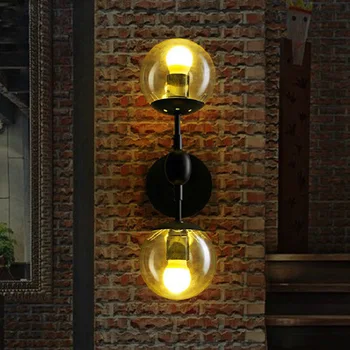 

Magic Modo 2 heads Wall Lamps for Restaurant Parlor Hotel Metal Iron Glass Vintage DNA Led e27 Wall Light