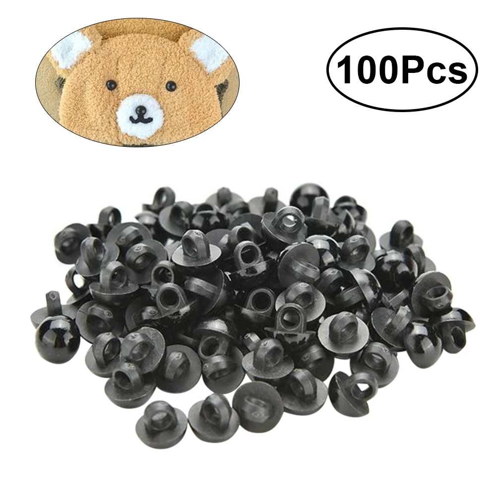 

100pcs Black Craft Round Buttons Doll Eyes Buttons Mushroom Beads Sewing Shank Animal Eyes Resin 11mm DIY Buttons Accessories