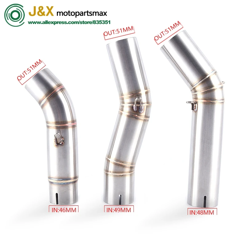 

Motorcycle Exhaust Muffler Full System Middle Link Connector Mid Pipe Slip On For suzuki GSX R600 R750 GSXR600 GSXR750 K7 2007