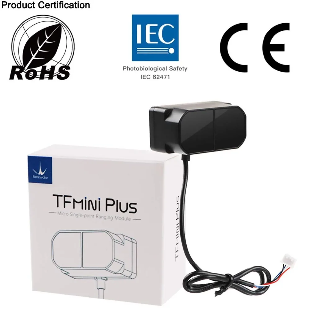 Lidar дальномер сенсор модуль TFmini Plus TOF LiDAR модуль, IP65 Водонепроницаемый пылезащитный UART IEC IIC I/O Анти-пыль FZ3385