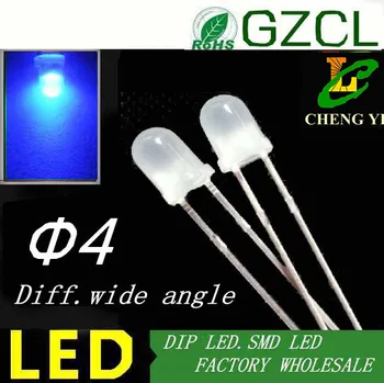 

Blue 4mm DIP led DIFFUSED round 2-pin light diode 3.0-3.5V light led diode