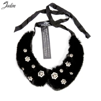 

JOOLIM Jewelry Fake Fur Collar Necklace Luxury Warm Collar Necklace Statement Jewelry Wholesale