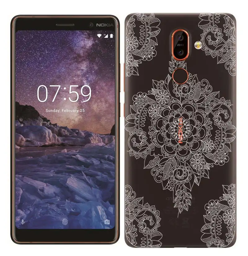 Silicone Case for Nokia 7 Plus 2.1 3.1 5.1 6.1 Soft TPU Painted Fundas for Nokia 3 5 6 7 8 Transparent Cover for Nokia X6 Shell  (8)
