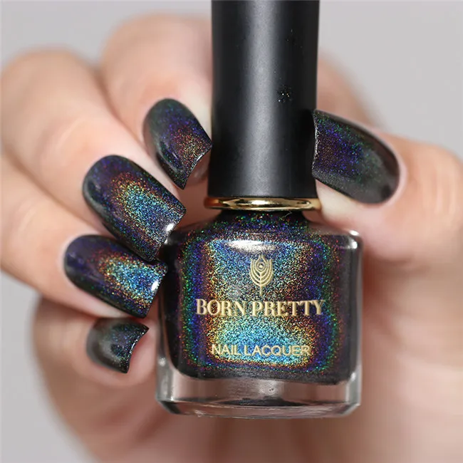 BORN PRETTY Holo flowresh серия лак для ногтей 6 мл Голографический лазерный лак для ногтей сияющий блеск лак для ногтей полуперманентное масло - Цвет: Goddess of Night