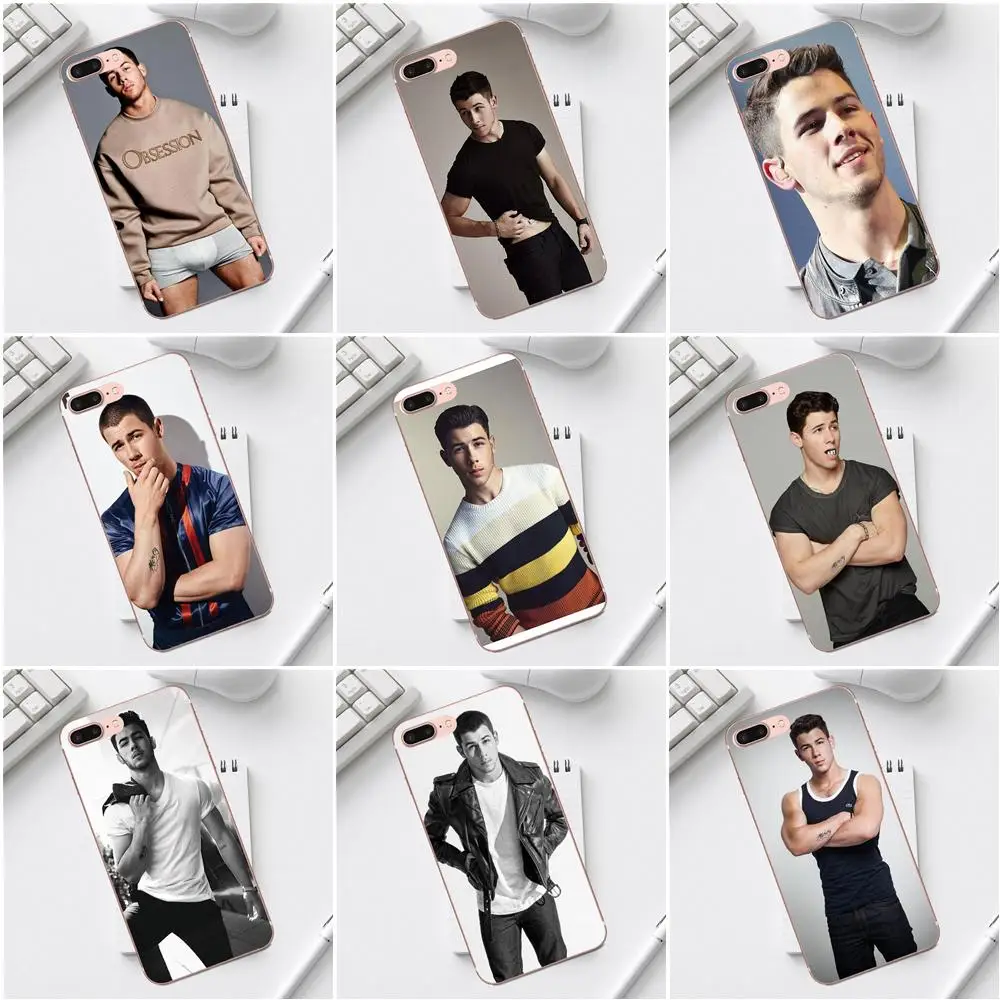 Qdowpz Nick Jonas Мягкий ТПУ чехол с принтом для iPhone 4 4S 5 5C SE 6 6S 7 8 Plus X XS Max XR Galaxy A3 A5 J1 J3 J5 J7 2017