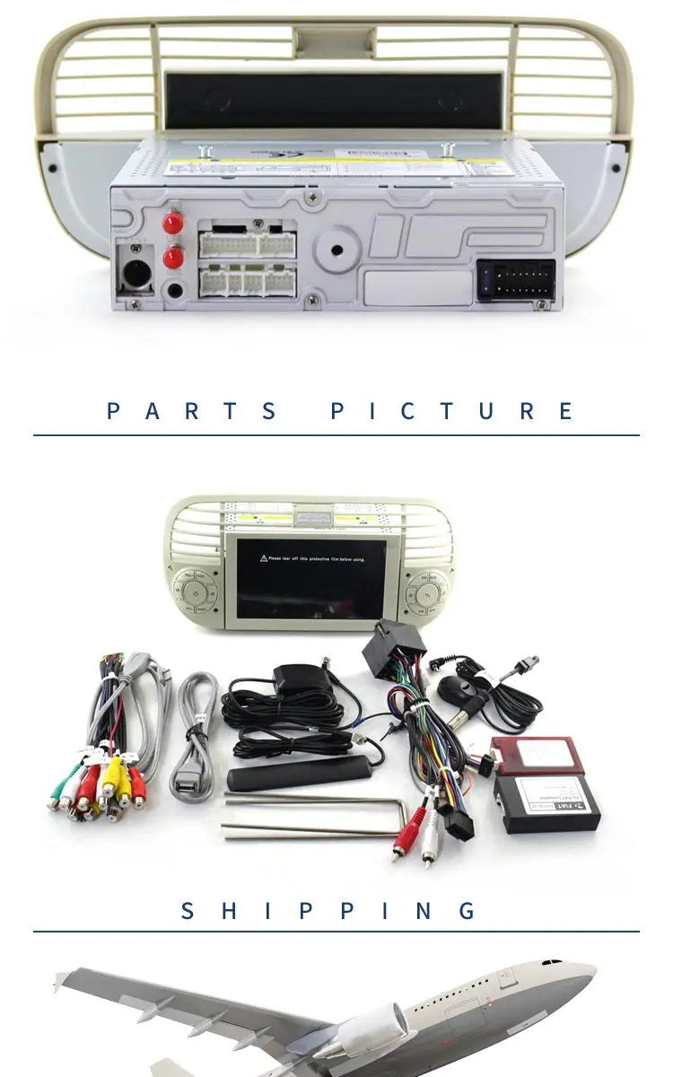 Perfect LJHANG Android 8.0 Car DVD Player 1 din for Fiat 500 Abarth 2007-2015 Mirror-link stereo headunit RDS Automotive GPS Navi Audio 6