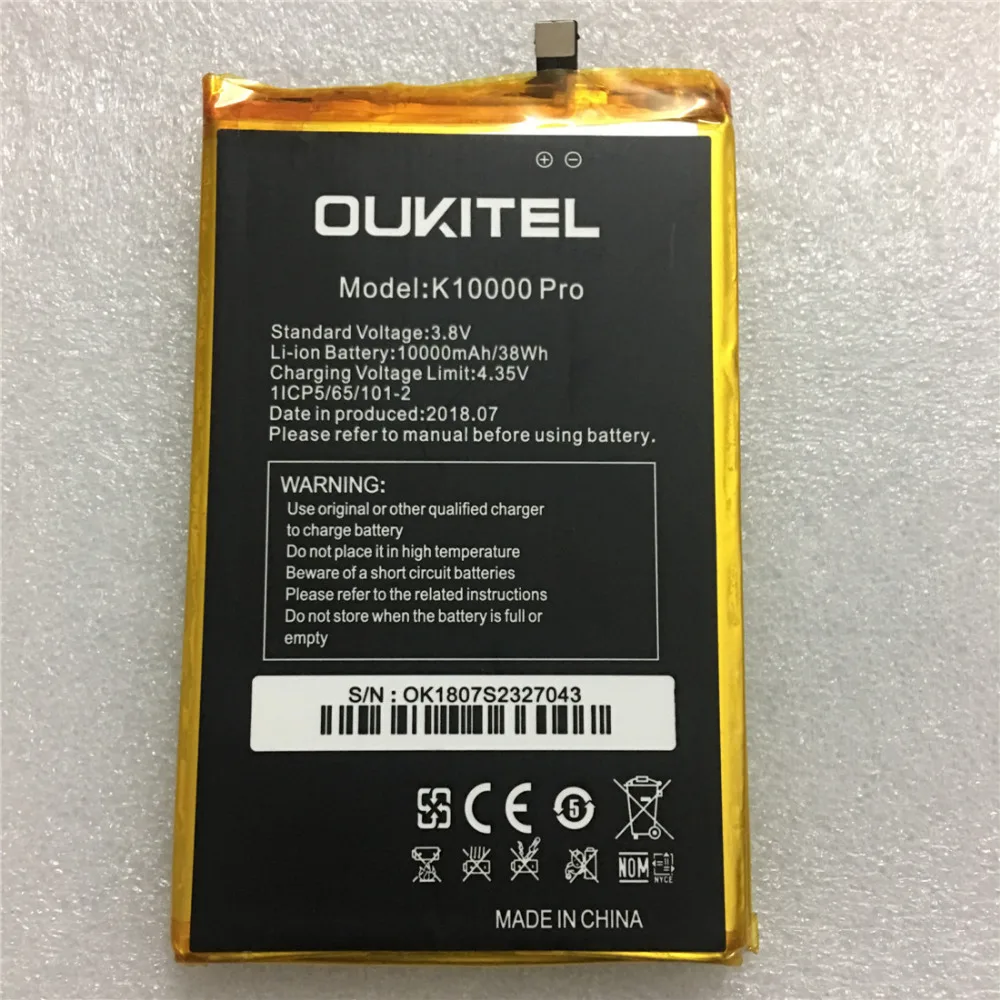 Oukitel k10000 Pro Аккумулятор большой емкости 10000 мАч Замена батареи для oukitel k10000 Pro мобильного телефона
