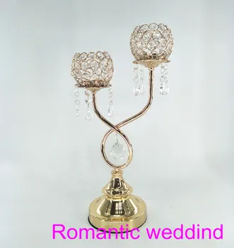 

Free shipment 10PCS/lots 2 arms acrylic candle holder centerpiece for Wedding decorations event products party decorations