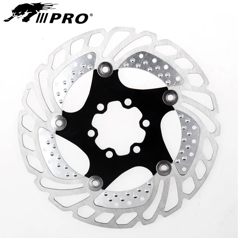 IIIPRO 1 шт. MTB/дорожный велосипед велосипедный дисковый тормоз охлаждения плавающий ротор 140/160/180/203 мм горный велосипед 6 болтов рассеивания тепла ротора