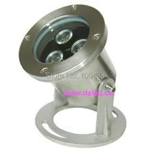 DHL! IP68, нержавеющая сталь, высокая мощность 9 Вт светодиодный свет для плавательных бассейнов, подводный светодиодный свет, DS-10-1-9W, 3X3 W, работающего на постоянном токе 12 В