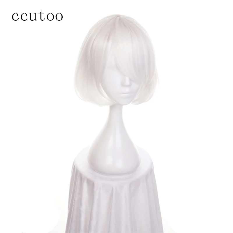 Ccutoo NieR:Automata 2B YoRHa № 2 Тип B Heroine короткие белые синтетические волосы Bobo Cosplay Полный